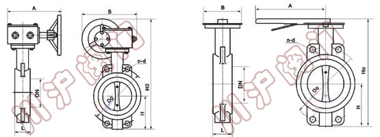 D71F橡膠密封對夾蝶閥