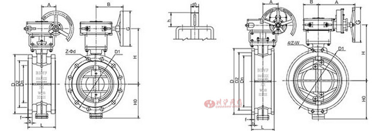 法蘭式硬密封美標蝶閥