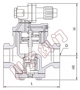 YG43H高靈敏度蒸汽減壓閥 ,結(jié)構(gòu)圖