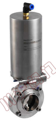 D621氣動衛(wèi)生型蝶閥,結構圖